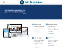 Tablet Screenshot of lovetransfusion.com
